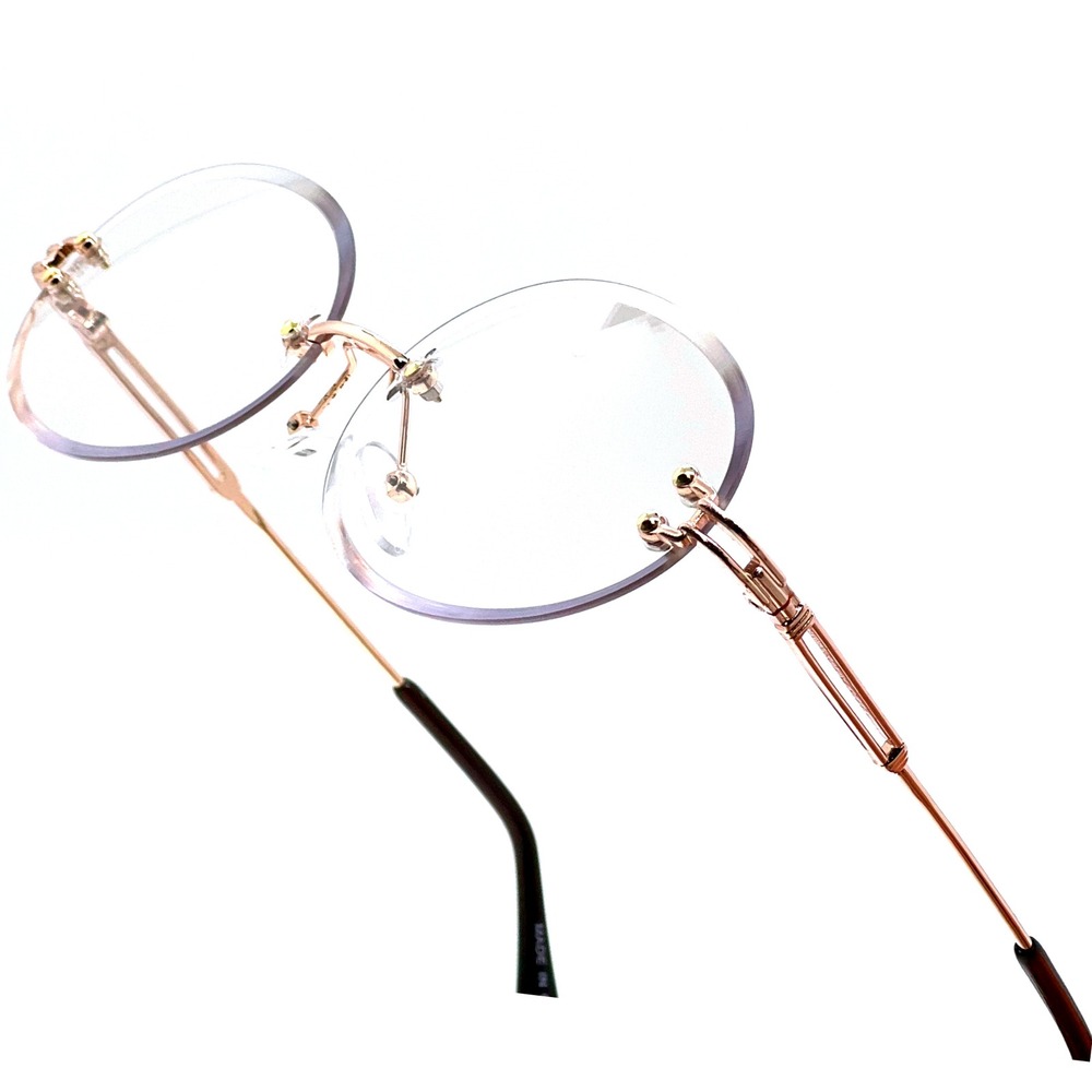 Eye Glasses Gold Frame Clear Lens Hipster Eyeglasses Men Hip Hop‎ Trendy Lentes